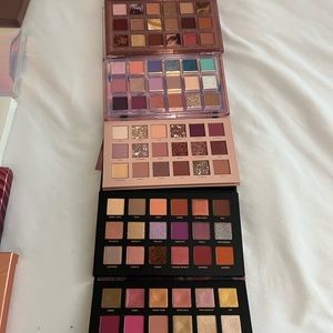 5 Huda Beauty Palettes (Naughty,Nude,Desert Dusk,Rose Gold,Mercury Retograde)